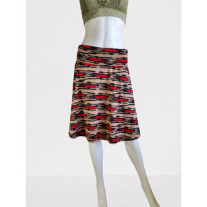LuLaRoe Azure, Women's A-Line Black Tan Red Tear Camo Skirt Size: Medium, New
